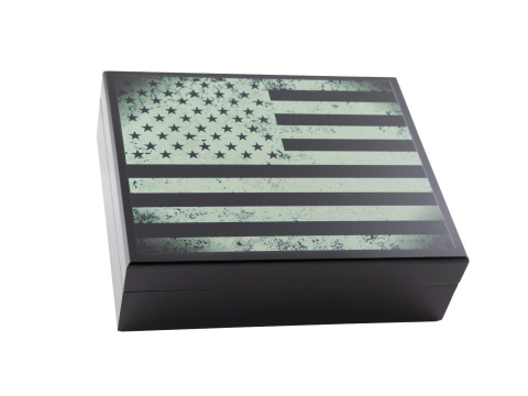 First Responders Green Line Military Flag 20 Count Humidor - Box of 20