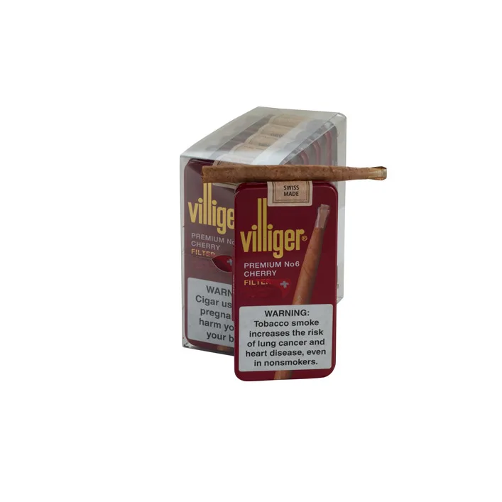 Villiger Premium No. 6 Cherry Natural | Cigarillo | Pack of 50