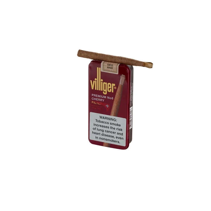 Villiger Premium No. 6 Cherry Natural | Cigarillo | Tin of 10