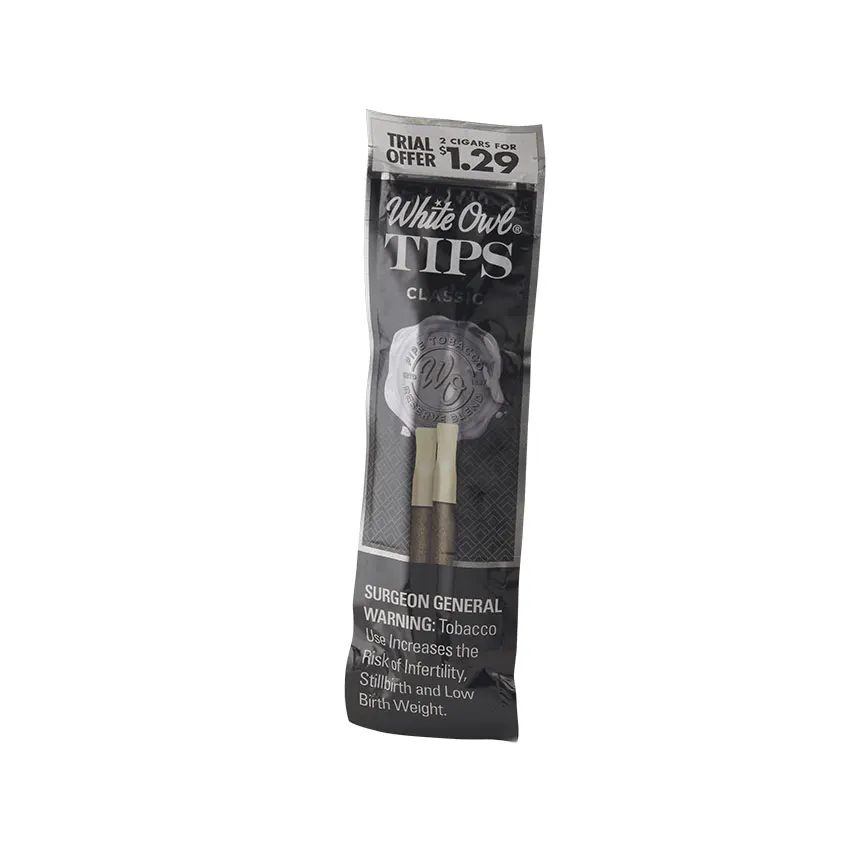 White Owl Tips 15/2 Classic Natural | Cigarillo | Pack of 2