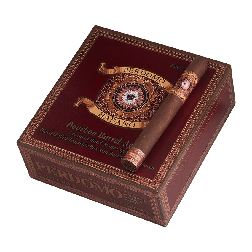 Perdomo Habano Barrel Aged Churchill Natural | Churchill | Box of 24