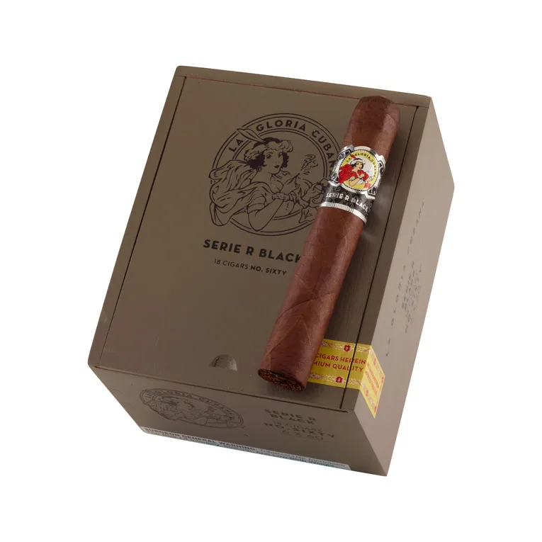La Gloria Cubana Serie R Black No. 60 Dark Natural | Corona | Box of 18
