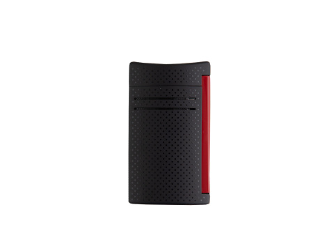 Maxi Jet Single Torch Lighter By S.T. Dupont- Matte Black & Red - Box of 20