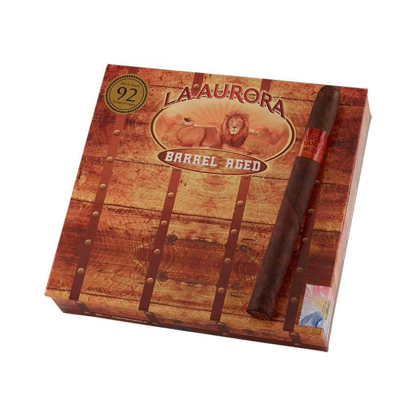 La Aurora Barrel Aged Churchill Maduro | Churchill | Box of 20