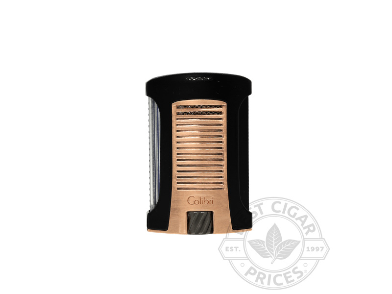 Colibri Daytona Single Jet Flame Lighter- Black & Rose Gold - Box of 20