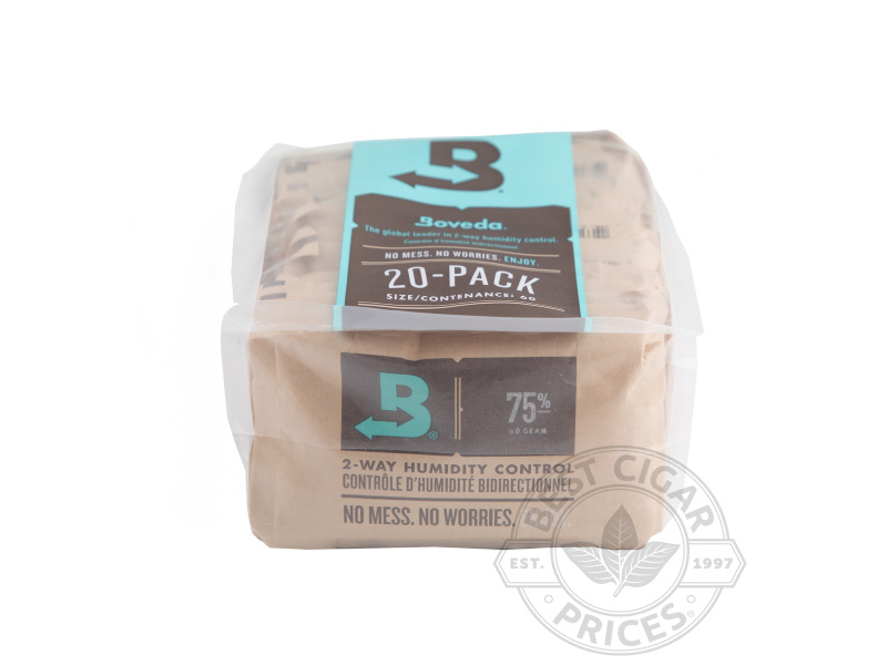 Boveda Humidipak 60 Gram - 75% Relative Humidity - Pack Of 20 - Box of 20