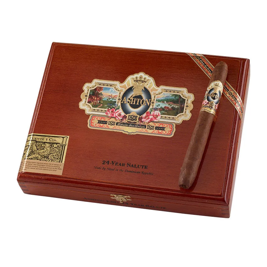 Ashton Estate Sun Grown 24 Year Salute Natural | Figurado | Box of 25