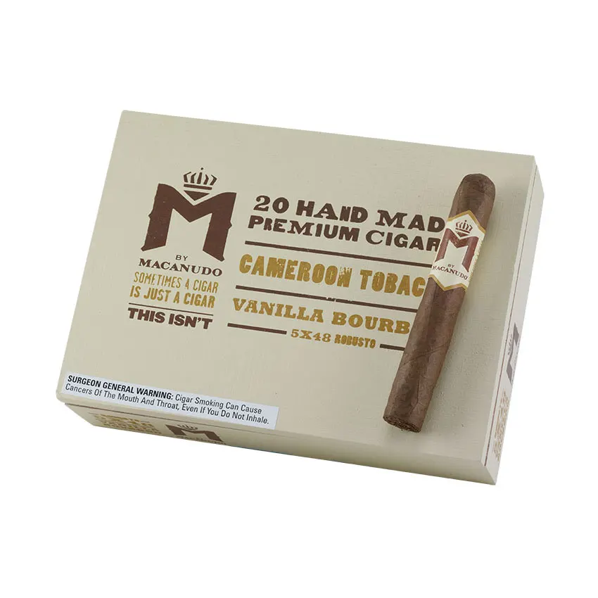 M By Macanudo Vanilla Bourbon Robusto Natural | Robusto | Box of 20