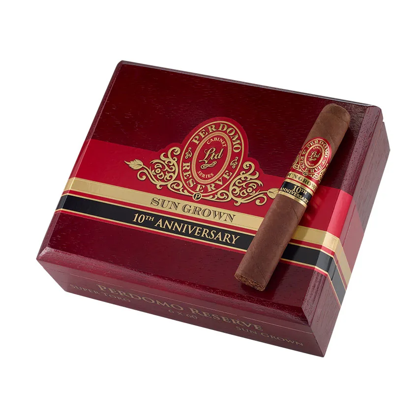 Perdomo Reserve 10th Anniversary Sun Grown Super Toro Natural | Gordo | Box of 25