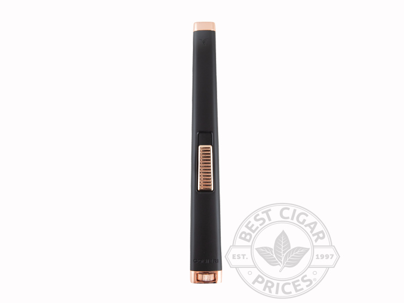 Colibri Aura Flat Flame Lighter- Black & Rose Gold - Box of 20