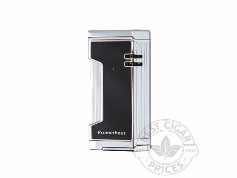 Prometheus Magma X Chrome And Black Lacquer Lighter - Box of 20