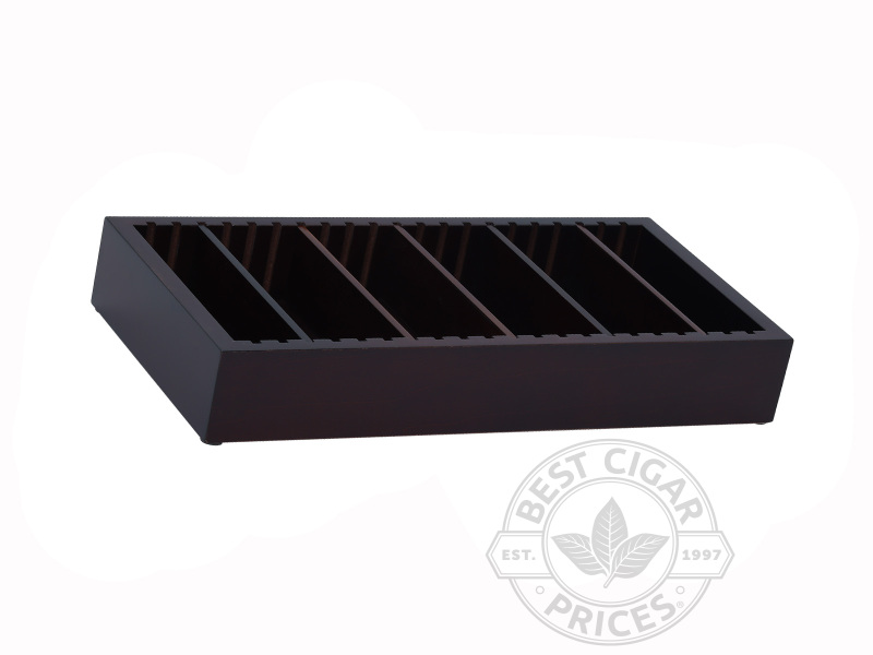 Space Saver Adjustable Cigar Tray - Mahogany - Box of 20