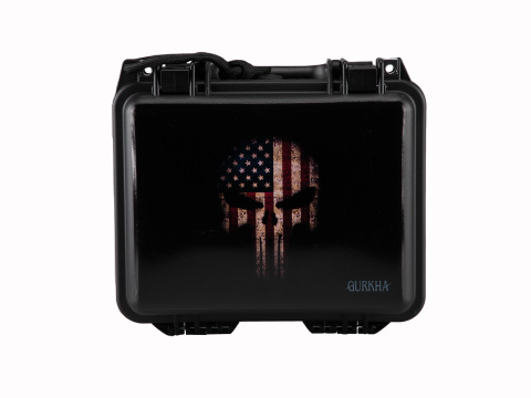 Gurkha 15 Cigar Travel Humidor - Punisher Skull Flag - Box of 20