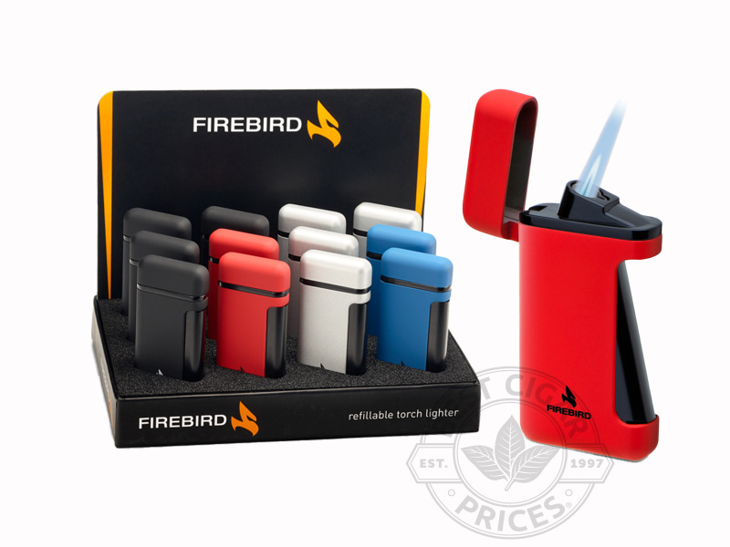 Firebird Sidewinder- Display Unit Of 12 Lighters In Assorted Colors - Box of 20