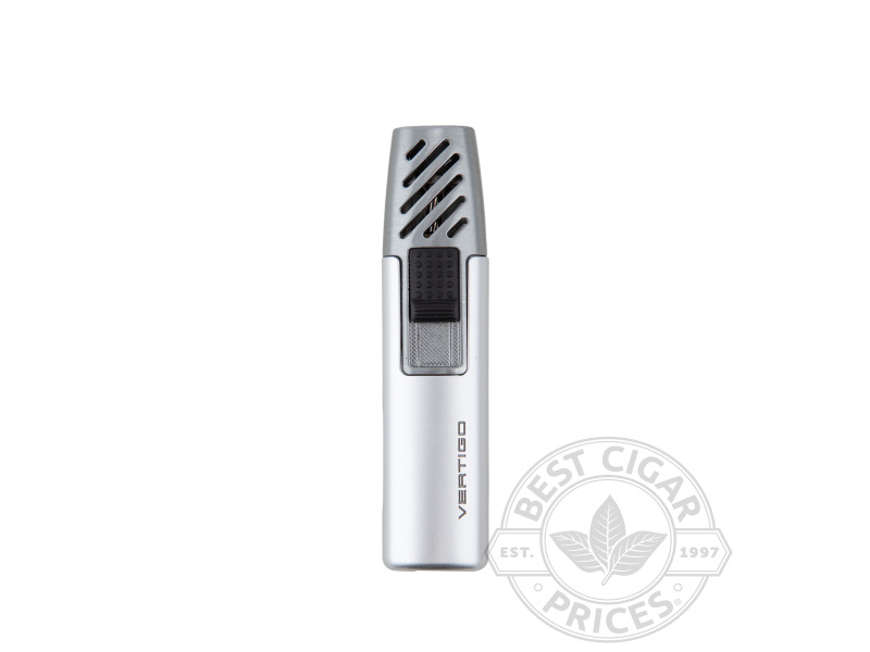 Vertigo Gnome Single Action Torch Flame Lighter - Chrome - Box of 20
