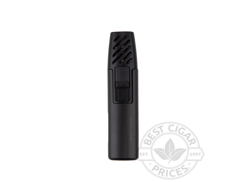 Vertigo Gnome Single Action Torch Flame Lighter - Metallic Black - Box of 20
