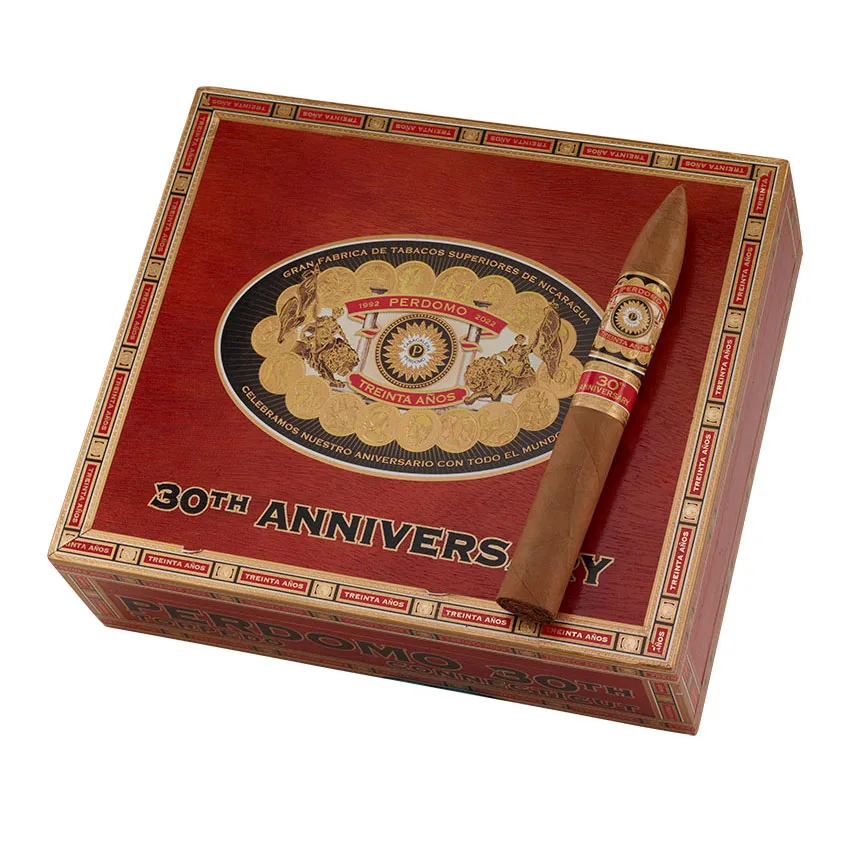 Perdomo 30th Anniversary Connecticut Torpedo Natural | Torpedo | Box of 30
