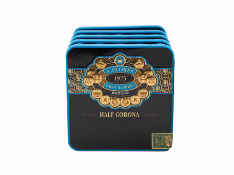 A. Flores 1975 Gran Reserva Maduro Half Corona Tins - 25 Cigarillos