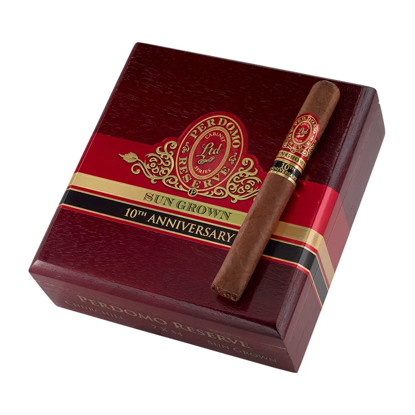 Perdomo Reserve 10th Anniversary Sun Grown Churchill Natural | Churchill | Box of 25