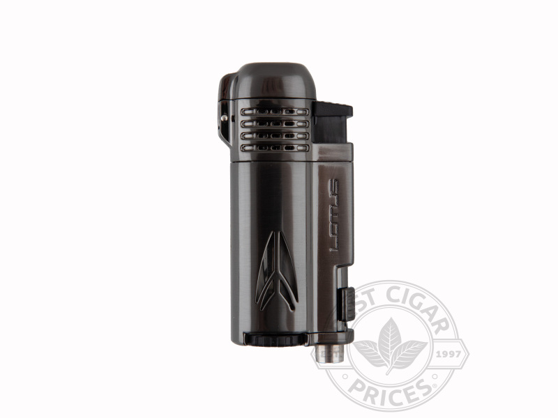 Lotus Defiant Lighter W/ Built In Punch Cutter - Dark Gun Satin - Box of 20