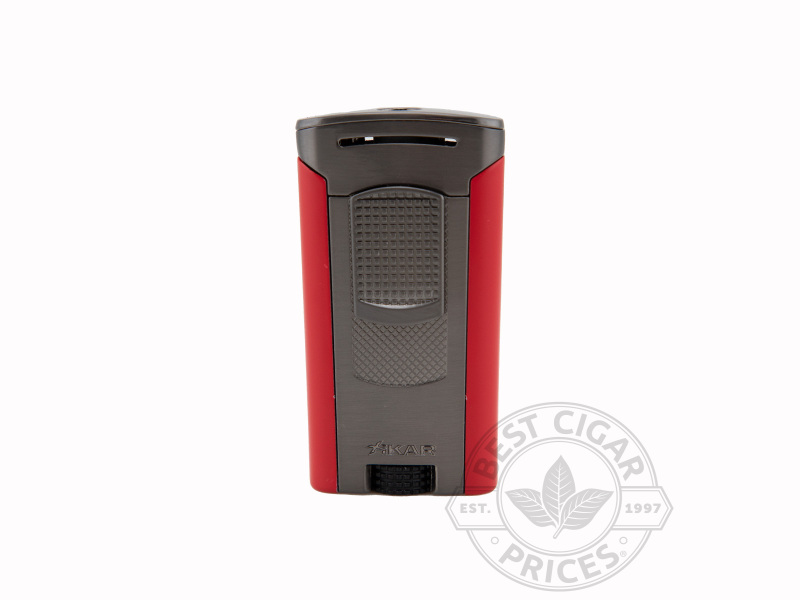 Xikar Astral Single-jet Lighter - Gunmetal & Red - Box of 20