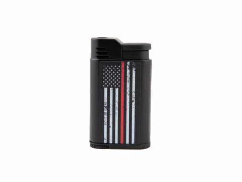 Palio Torcia Single Jet Lighter - First Responder Series - Red Line - Box of 20