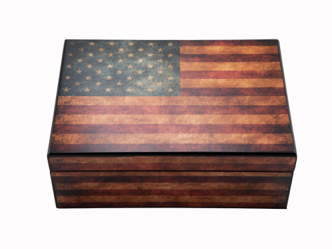 "Old Glory" 40-70 Cigar Humidor By Humidor Supreme - Box of 20