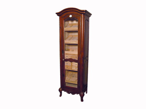 Antique Style Cigar Tower - Distressed French Walnut - Box of 20
