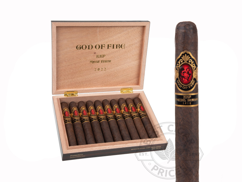 God Of Fire KKP Gran Toro 56 Limited Edition Macassar Ebony Travel Humidor By Prometheus - 10 Cigars in Humidor