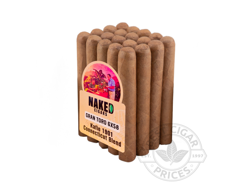 Naked Cigars Connecticut Gran Toro By Kafie 1901 - Bundle - 20 Total Cigars