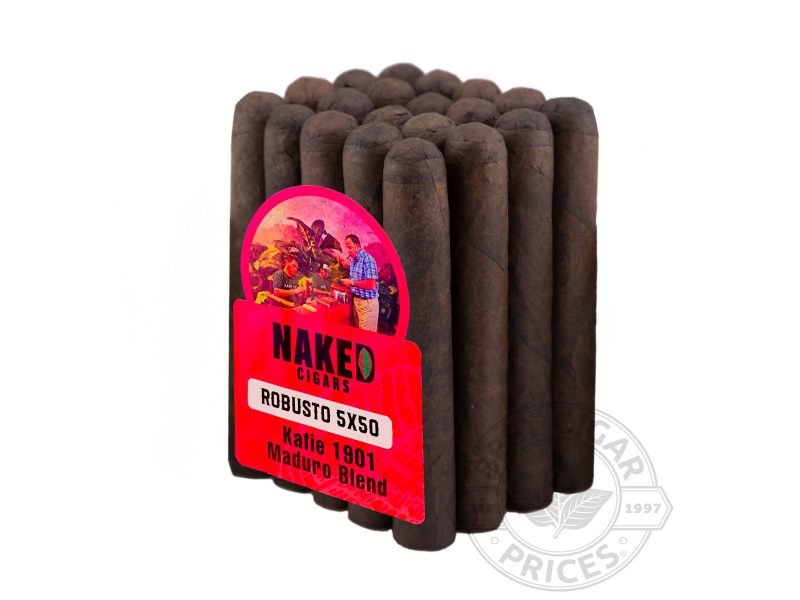 Naked Cigars Maduro Robusto By Kafie 1901 - Bundle - 20 Total Cigars