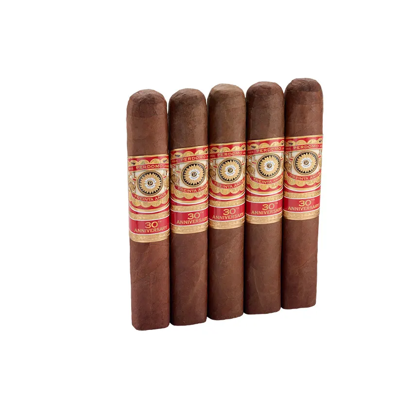 Perdomo 30th Anniversary Sun Grown Gordo Natural | Gordo | Pack of 5