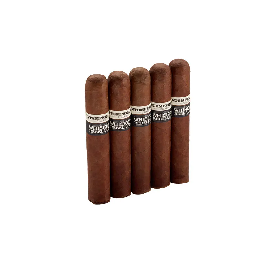Intemperance Whiskey Rebellion 1794 Bradford Natural | Robusto | Pack of 5