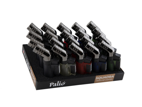 Palio Squadra Angled Triple Jet-Flame Lighter - Box of 20