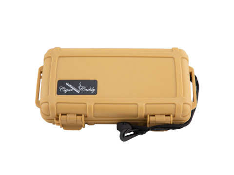 Cigar Caddy 5 Cigar Travel Case - Desert Tan - Box of 20
