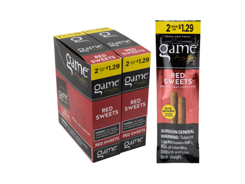 Game Red Sweets 2 For $1.29 Cigarillos Pre-Priced Upright - Carton - 60 Total Cigars