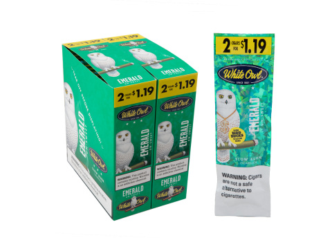 White Owl Cigarillos Emerald 2 For $1.19 Pre-Priced Upright - Carton - 60 Total Cigars