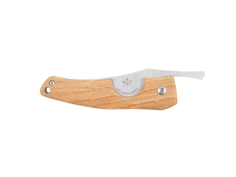 Le Petit Pocket Knife Cigar Cutter- Bourbon Barrel Wood-Distillery Engraved On Blade - Box of 20
