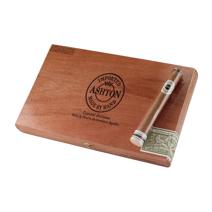 Ashton Classic Crystal Belicoso (Glass Tube) Natural | Belicoso | Box of 10