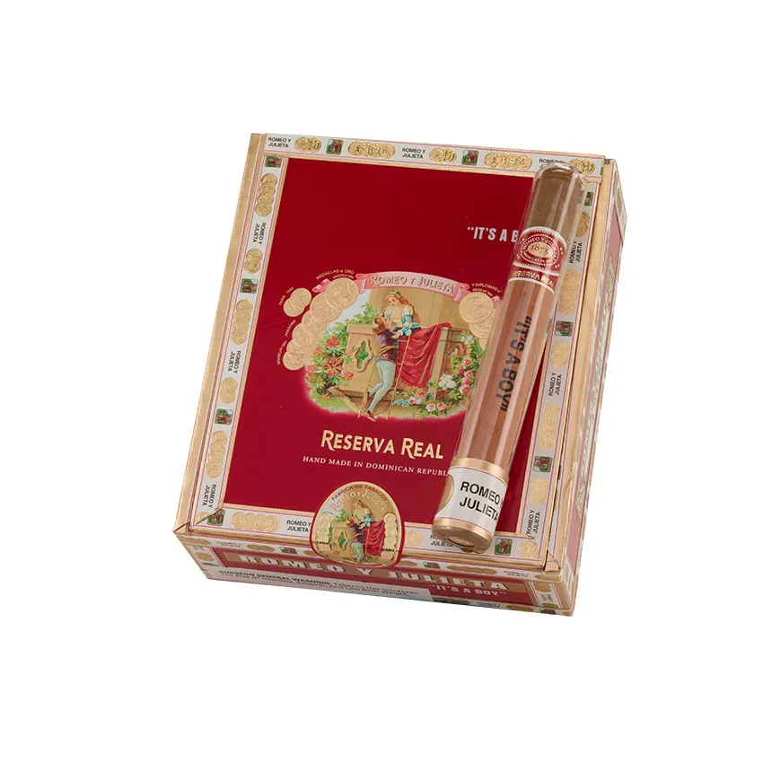 Romeo y Julieta New Baby Reserva Real It's a Boy Natural | Corona | Box of 10