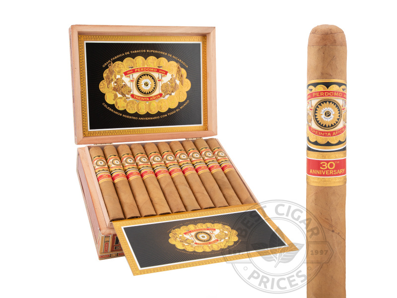 Perdomo 30th Anniversary Epicure Connecticut Box-pressed - 30 Cigars