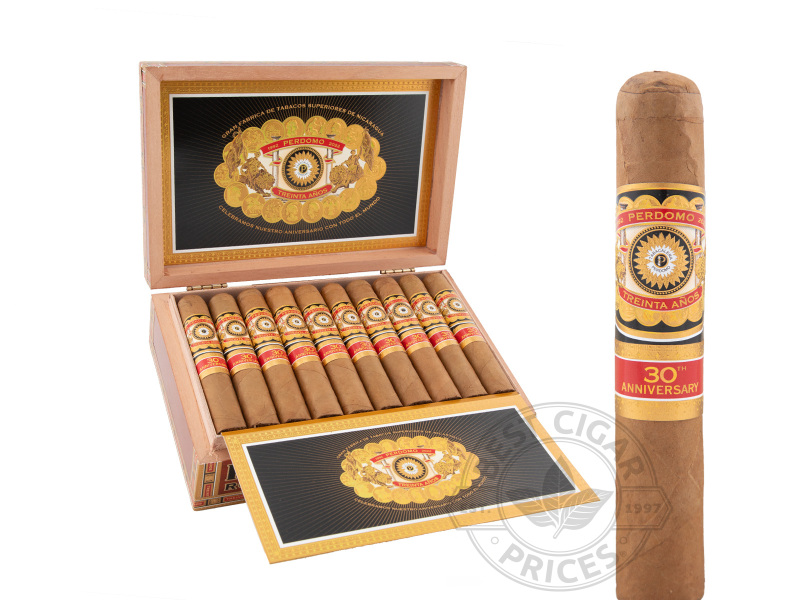 Perdomo 30th Anniversary Robusto Connecticut Box-pressed - 30 Cigars