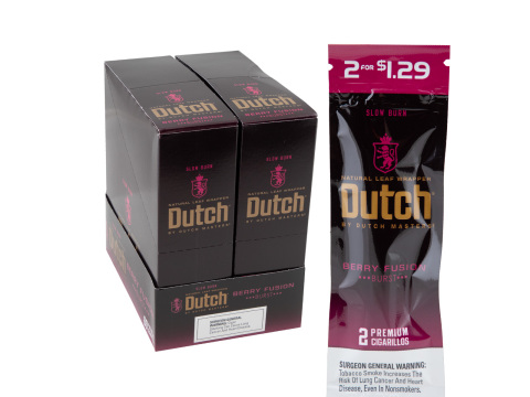Dutch By Dutch Masters 2 For $1.29 Cigarillos Berry Fusion - Carton - 60 Total Cigars