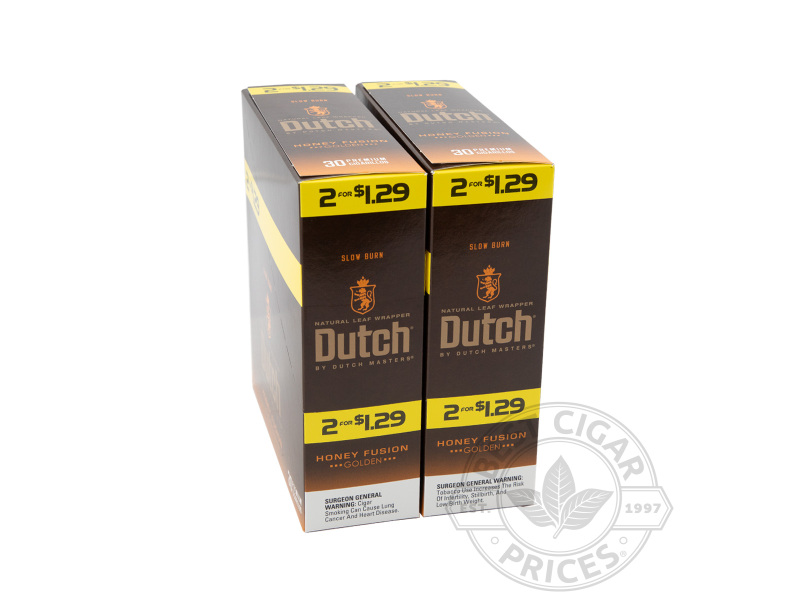 Dutch By Dutch Masters 2 For $1.29 Cigarillos Honey Fusion - Carton - 60 Total Cigars