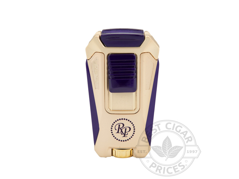 Rocky Patel Collection Triple Flame Lighter - Gold & Purple