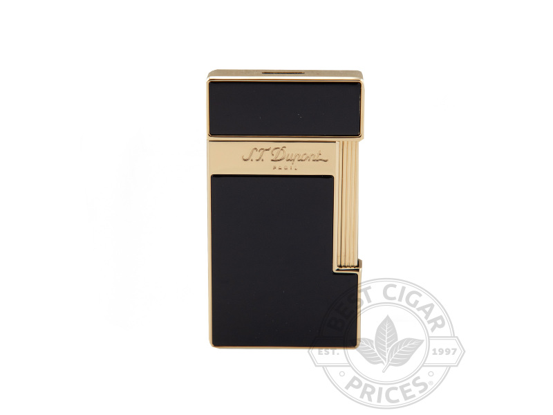 Slimmy Torch Lighter By S.T. Dupont- Black Lacquer & Golden - Box of 20