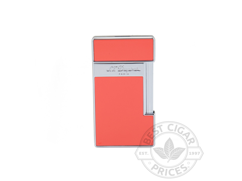 Slimmy Torch Lighter By S.T. Dupont- Coral Lacquer & Chrome - Box of 20