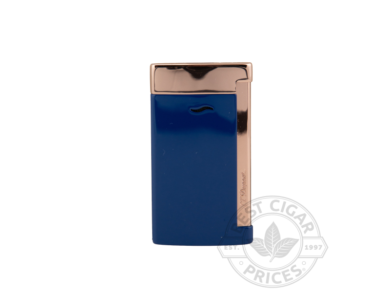 Slim 7 Torch Lighter By S.T. Dupont - Blue And Pink Gold - Box of 20