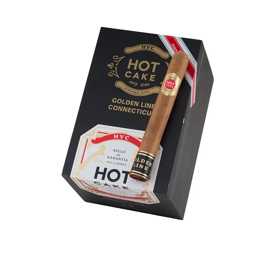 HVC Hot Cake Golden Line Connecticut Coronas Gordas Natural | Corona Gorda | Box of 25