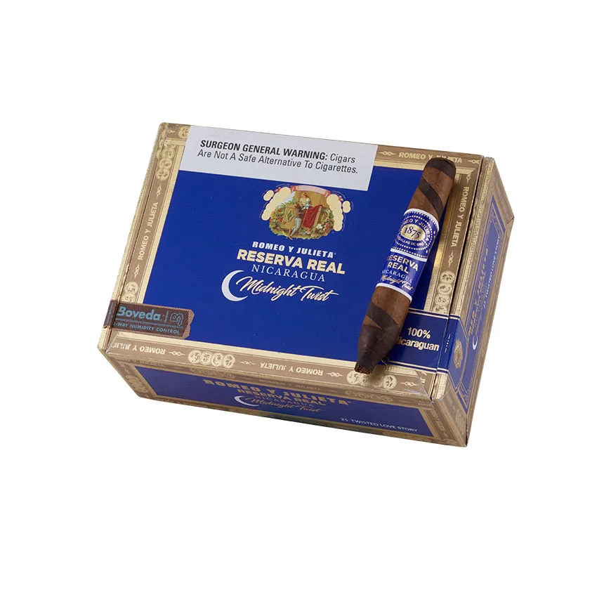 RYJ Reserva Real Nicaragua Midnight Twisted Love Story Barber Pole | Corona | Box of 25